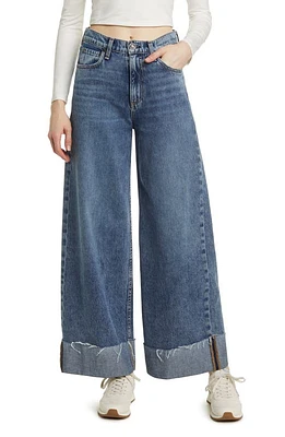 rag & bone Sofie Cuffed High Waist Wide Leg Jeans Pebbles at Nordstrom,