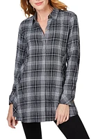 Foxcroft Cici Plaid Non-Iron Cotton Blend Tunic at Nordstrom,