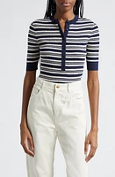 A. L.C. Fisher Stripe Rib Cotton Blend Top at Nordstrom,