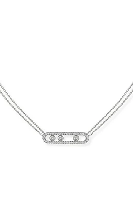 Messika Move Pavé Diamond Pendant Necklace in White Gold at Nordstrom, Size 16.5 In