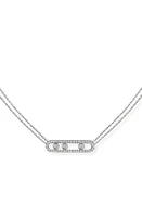 Messika Move Pavé Diamond Pendant Necklace in White Gold at Nordstrom, Size 16.5 In