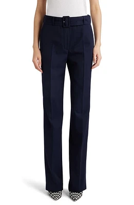 Dries Van Noten Pulla Belted Tailored Trousers Navy 509 at Nordstrom, Us