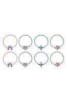 Mimi & Lula Kids' Assorted 8-Pack Stars & Rainbows Ponytail Holders in Pink at Nordstrom