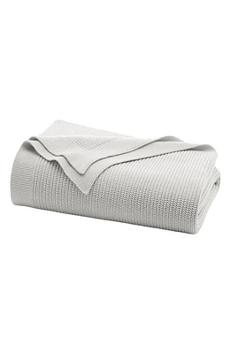 Boll & Branch Organic Cotton Shaker Stitch Throw Blanket in Mist at Nordstrom