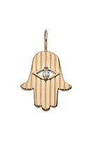 Jennifer Zeuner Sari Hamsa Charm in 14K Yellow Gold Plated Silver at Nordstrom