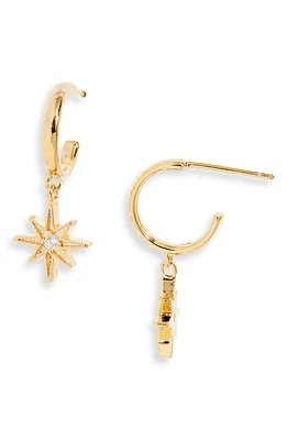 Estella Bartlett North Star Huggie Hoop Earrings in Gold at Nordstrom