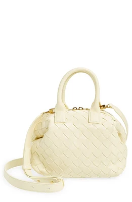 Bottega Veneta Mini Bauletto Intreciatto Lambskin Leather Handbag in 3325 Camomile-M Brass at Nordstrom