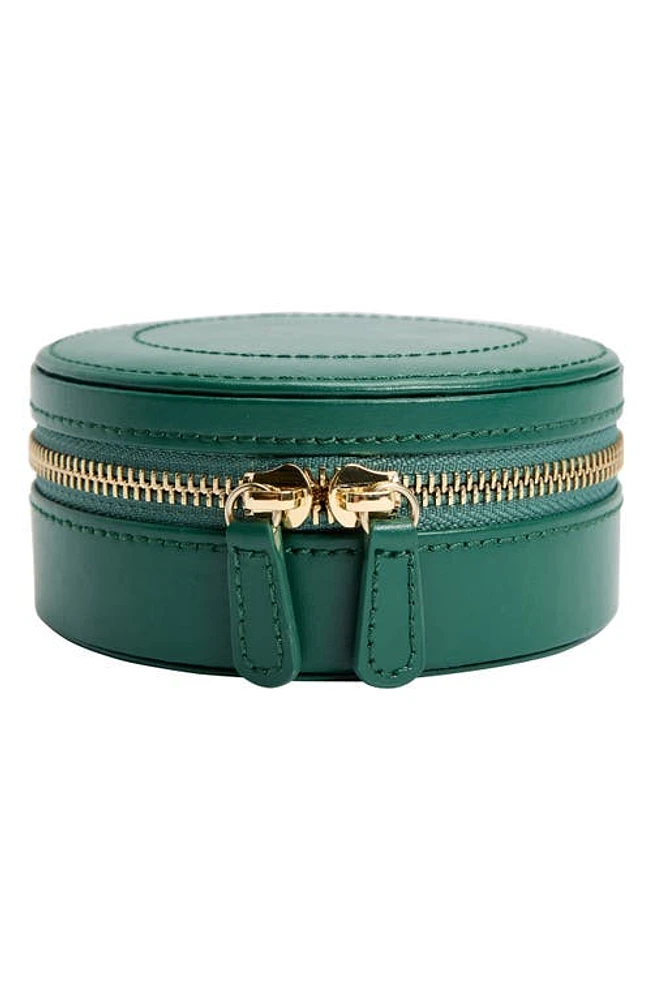 WOLF Sophia Mini Circle Zip Case in Forest Green at Nordstrom