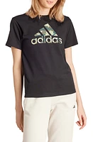 adidas Camo Logo Cotton Graphic T-Shirt Black at Nordstrom,