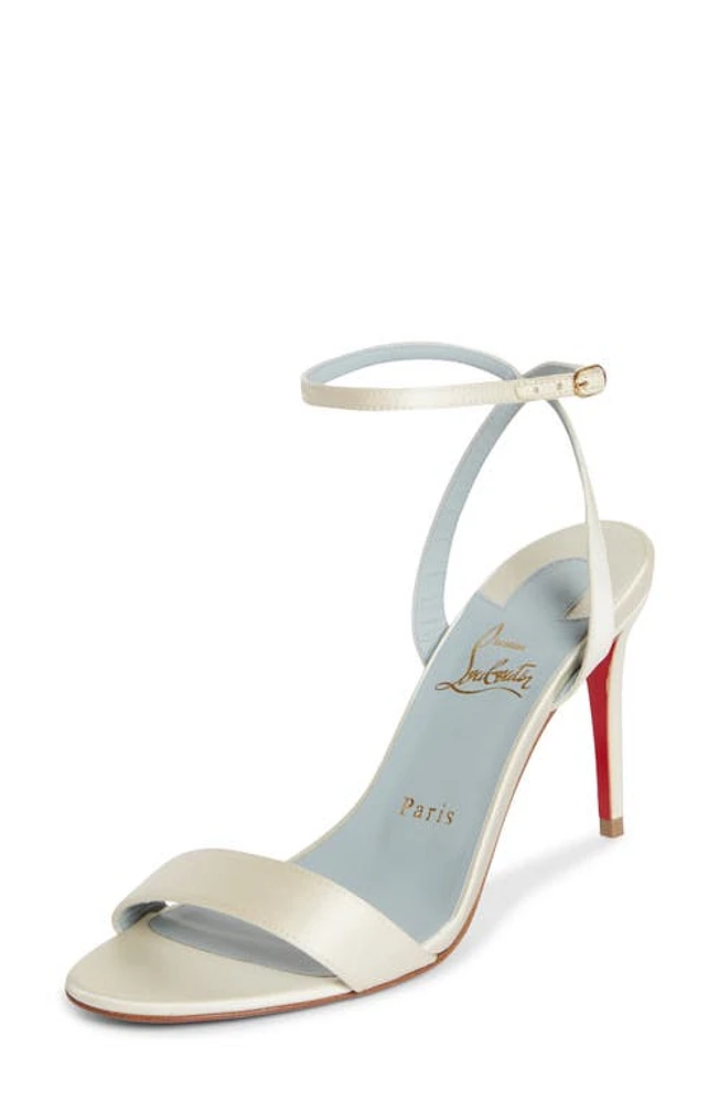 Christian Louboutin Loubigirl Ankle Strap Sandal White at Nordstrom,