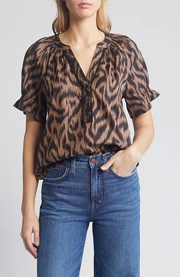 Wit & Wisdom Print Cotton Blend Top at Nordstrom,