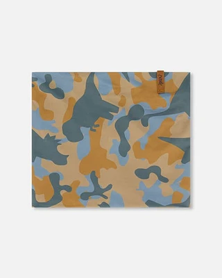 Deux Par Deux Boy's Neck Tube Beige Printed Camo Dinos at Nordstrom