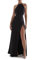 HOUSE OF CB Zanab Open Back Satin Maxi Cocktail Dress at Nordstrom,