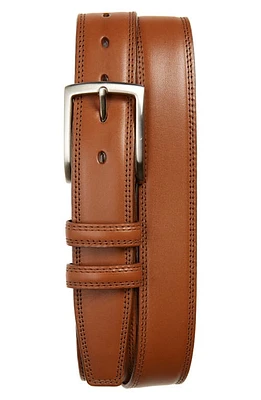 Torino Kipskin Leather Belt Saddle Tan at Nordstrom,