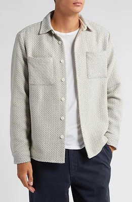 Wax London Whiting Overshirt Blue /Ecru at Nordstrom,