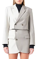 Grey Lab Colorblock Crop Blazer Multi at Nordstrom,