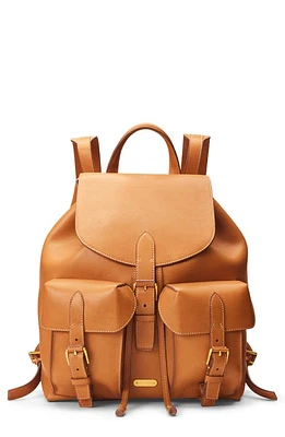 Ralph Lauren Purple Label Bedford Calfskin Leather Backpack in Rl Gold at Nordstrom