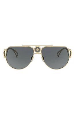 Versace 60mm Aviator Sunglasses in Gold/Grey at Nordstrom