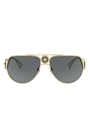 Versace 60mm Aviator Sunglasses in Gold/Grey at Nordstrom