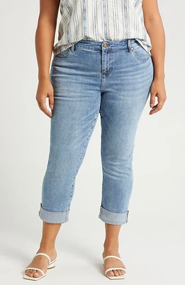 Liverpool Los Angeles Charlie Cuffed Mid Rise Crop Slim Jeans Marina Vista at Nordstrom,