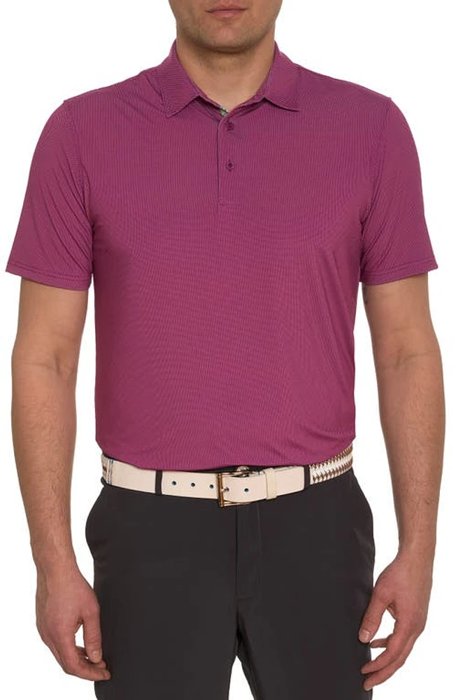 Robert Graham Alastor Microdot Bird's Eye Golf Polo Berry at Nordstrom,