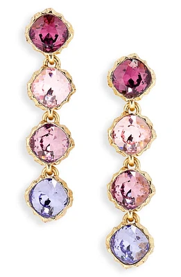 Oscar de la Renta Classic Crystal Drop Earrings in Amethyst Multi at Nordstrom