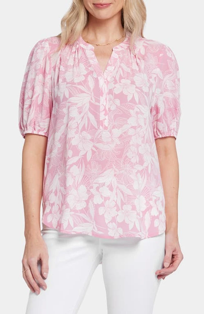 NYDJ Puff Sleeve Popover Top Larissa at Nordstrom,