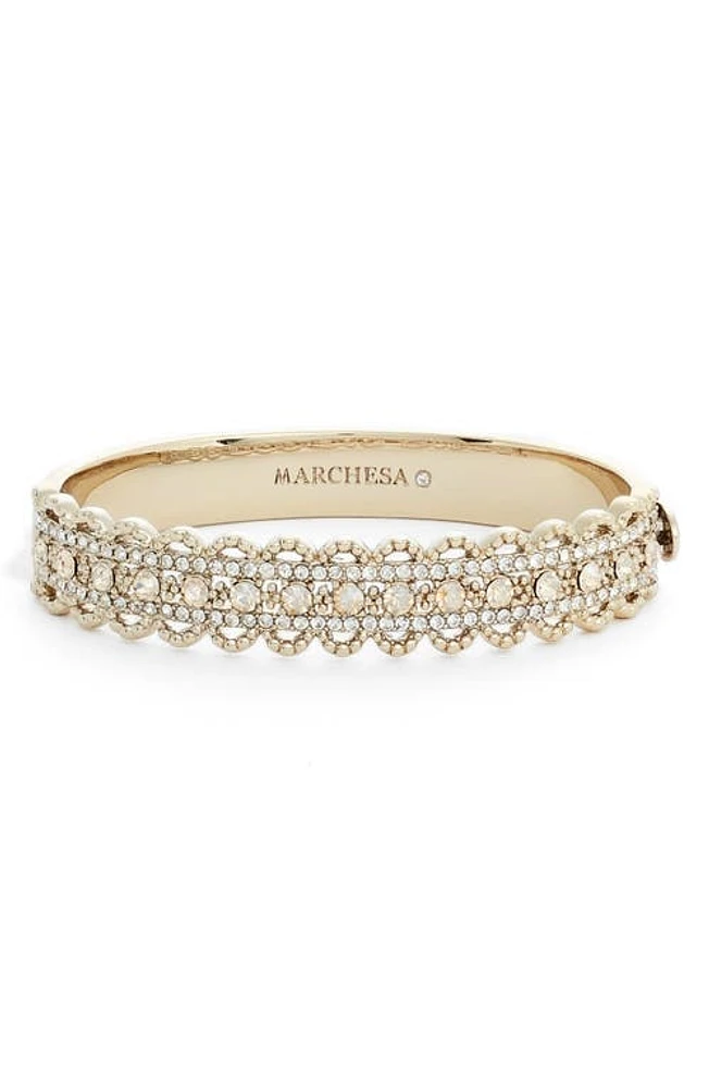 Marchesa Crystal Filigree Bangle in Gold at Nordstrom