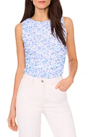 halogen(r) Side Ruched Sleeveless Top Bright White at Nordstrom,