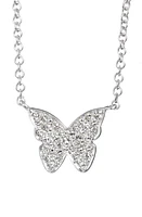 EF Collection Diamond Butterfly Pendant Necklace in Gold at Nordstrom