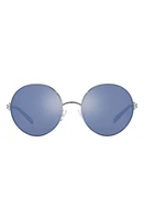 Tory Burch 54mm Round Sunglasses in Silver at Nordstrom