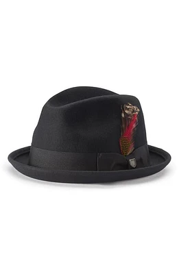 Brixton Gain Wool Fedora in Black at Nordstrom, Size Medium