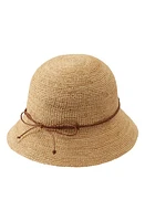 Helen Kaminski Rosie Packable Raffia Bucket Hat in Natural/Nutshell at Nordstrom