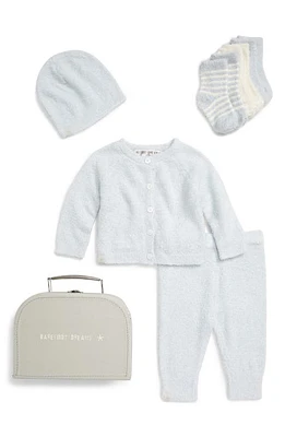 barefoot dreams CozyChic Lite Classic Cardigan, Pants, Socks, Beanie & Suitcase Set in Blue at Nordstrom