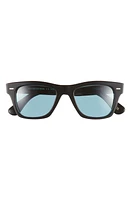 Oliver Peoples 49mm Polarized Square Sunglasses in Black at Nordstrom