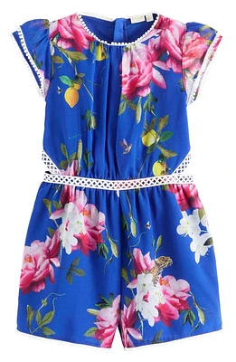 Baker by Ted Kids' Citrus Bloom Romper Blue at Nordstrom,