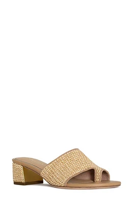 Donald Pliner Block Heel Toe Loop Sandal Camel at Nordstrom,