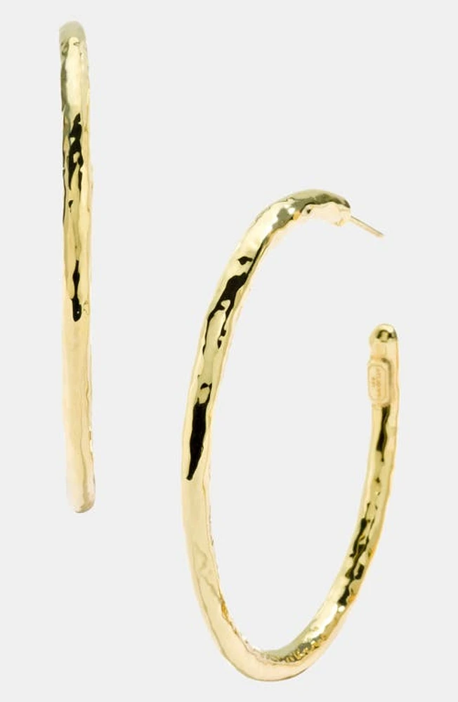 Ippolita 'Glamazon' 18k Gold Hammered Hoop Earrings in Yellow Gold at Nordstrom