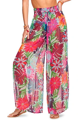 Ramy Brook Lancaster Floral Wide Leg Pants Multi Flower Print at Nordstrom,