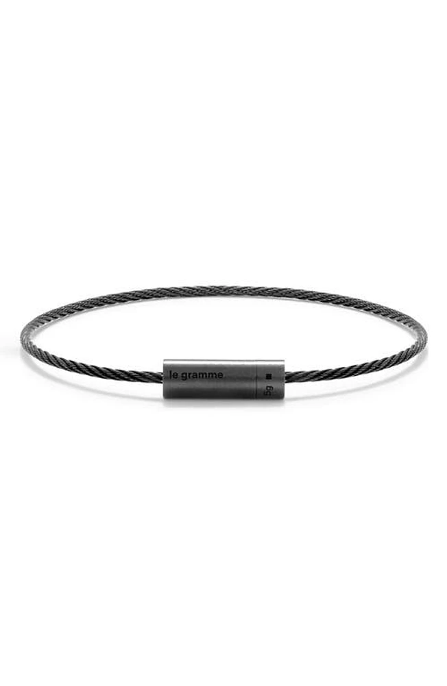 le gramme Men's Cable Bracelet Black Ceramic at Nordstrom,