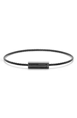 le gramme Men's Cable Bracelet Black Ceramic at Nordstrom,