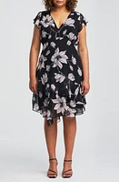 Estelle Azalea Floral Flutter Sleeve Dress Print at Nordstrom,