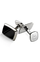 M-Clip Enamel Cuff Links in Stainless Steel/Black at Nordstrom