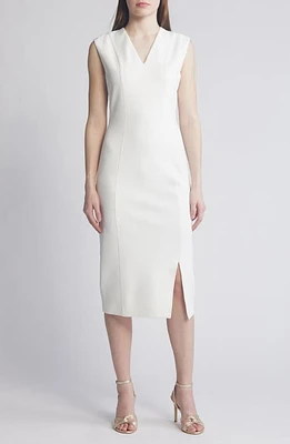 BOSS Dukeva Midi Sheath Dress Soft Cream at Nordstrom,