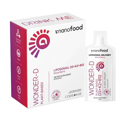 Codeage Liposomal Wonder-D Sachet Multivitamin, Vegan Vitamin D3 K2 B12 Liquid Supplement, 30 Pouches in White at Nordstrom