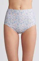 Nu Swim x Liberty London Floral Print High Waist Bikini Bottoms Blue Multi at Nordstrom,