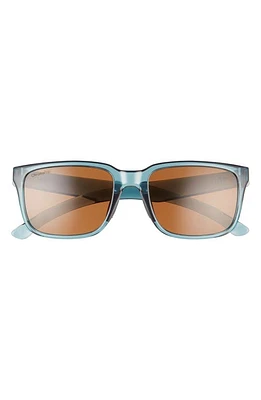 Smith Headliner 55mm Polarized Rectangle Sunglasses in Crystal Stone Green/Brown at Nordstrom