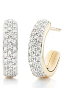 Monica Vinader Fiji Mini Diamond Hoop Earrings in Gold at Nordstrom