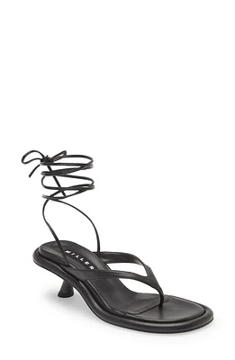 Simon Miller Faux Leather Ankle Strap Sandal in Black at Nordstrom, Size 5Us