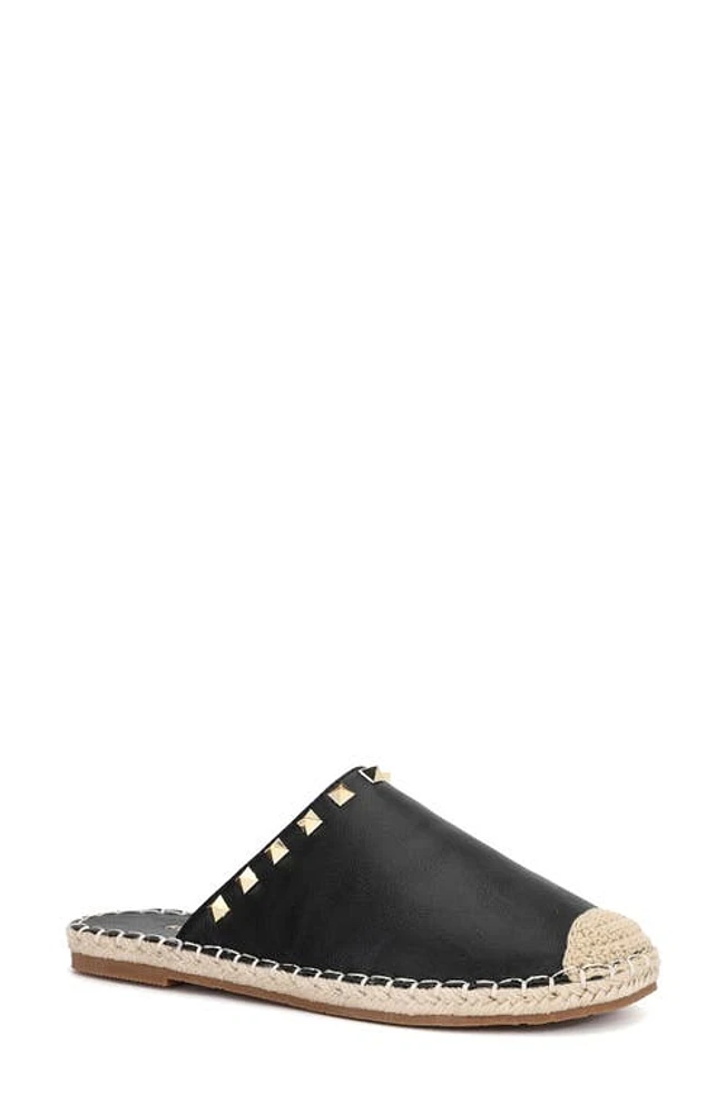 Yosi Samra Paloma Studded Espadrille Mule Black at Nordstrom,